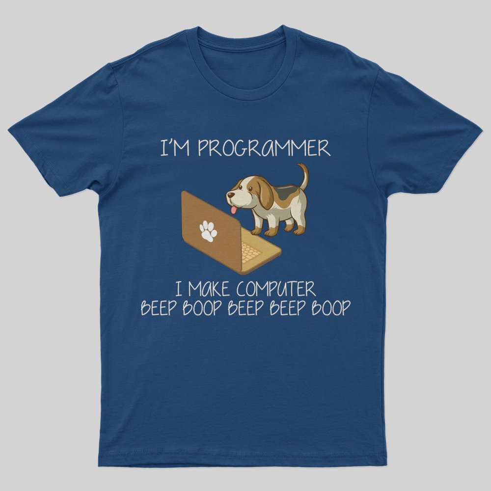 Programmer Beagle Dog T-Shirt - Geeksoutfit