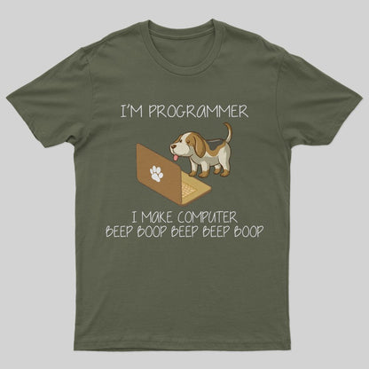 Programmer Beagle Dog T-Shirt - Geeksoutfit