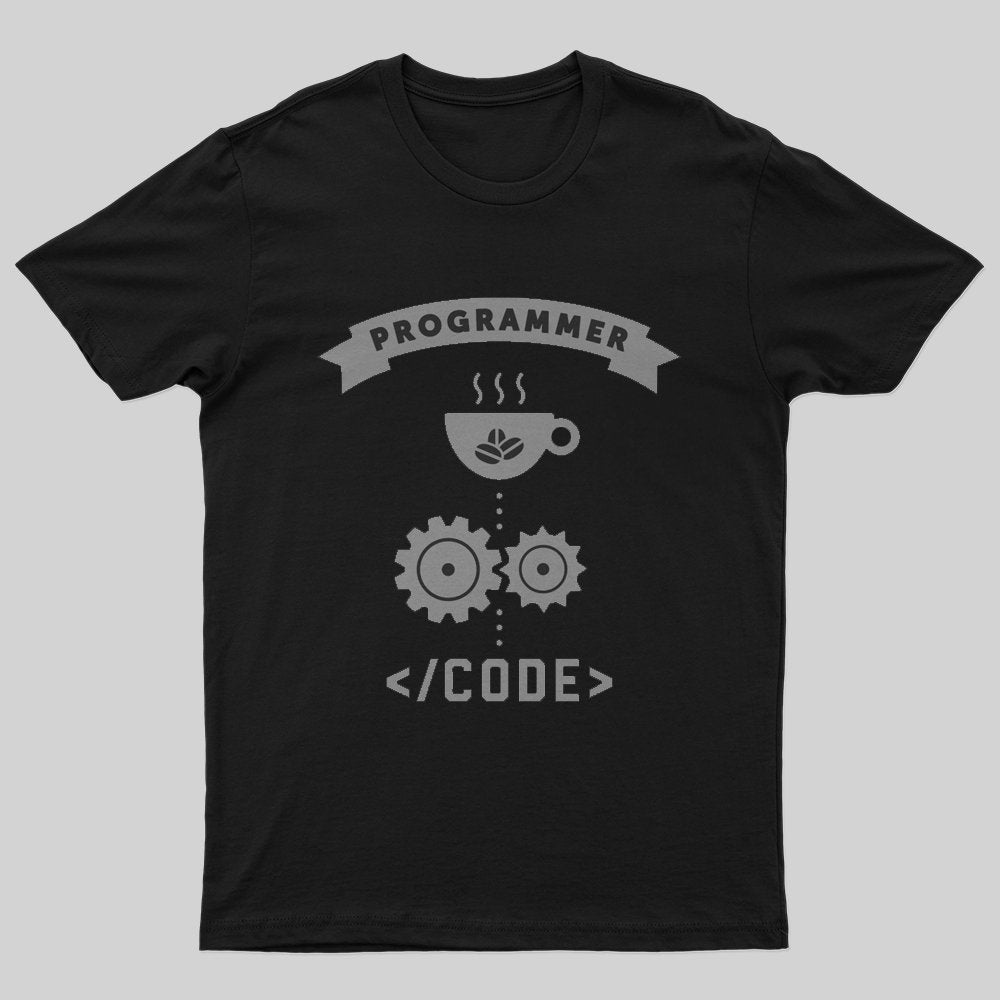Programmer Coffee Code T-Shirt - Geeksoutfit