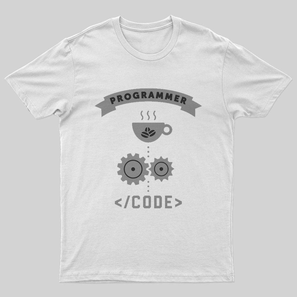 Programmer Coffee Code T-Shirt - Geeksoutfit