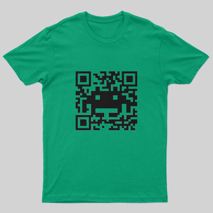 QR Code Space Invader T-Shirt - Geeksoutfit