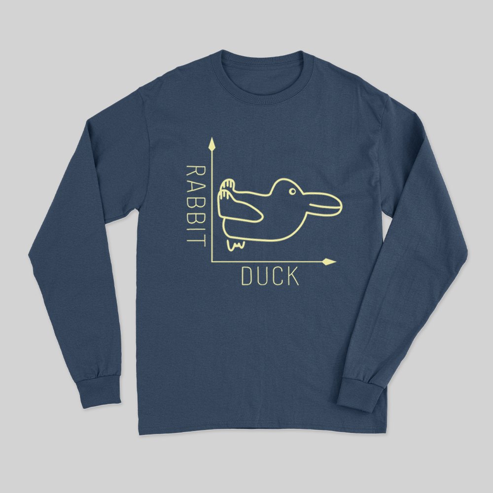 Rabbit or Duck Long Sleeve T-Shirt - Geeksoutfit