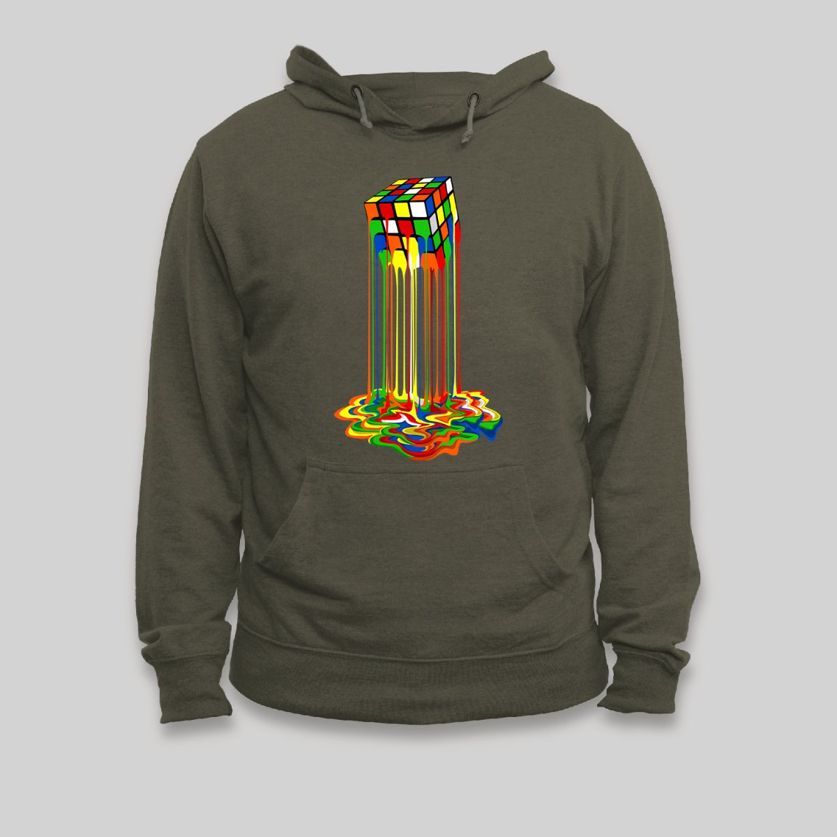 Rainbow Abstraction melted rubix cube Hoodie - Geeksoutfit