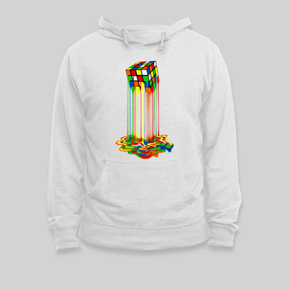 Rainbow Abstraction melted rubix cube Hoodie - Geeksoutfit