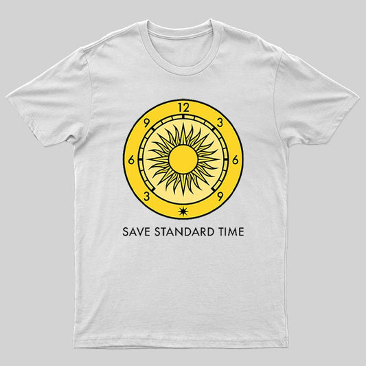 Save Standard Time Logo and Wordmark Essential T-Shirt - Geeksoutfit