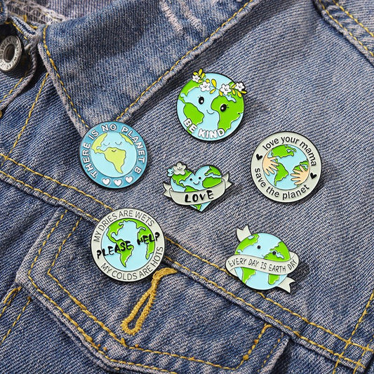 Save The Earth Enamel Pins - Geeksoutfit