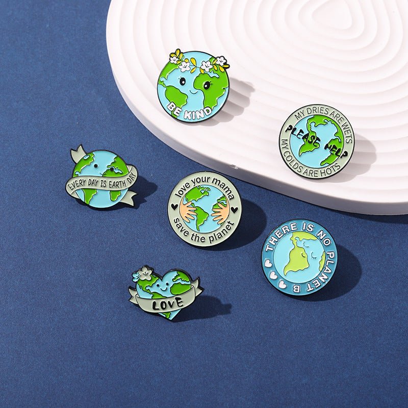 Save The Earth Enamel Pins - Geeksoutfit