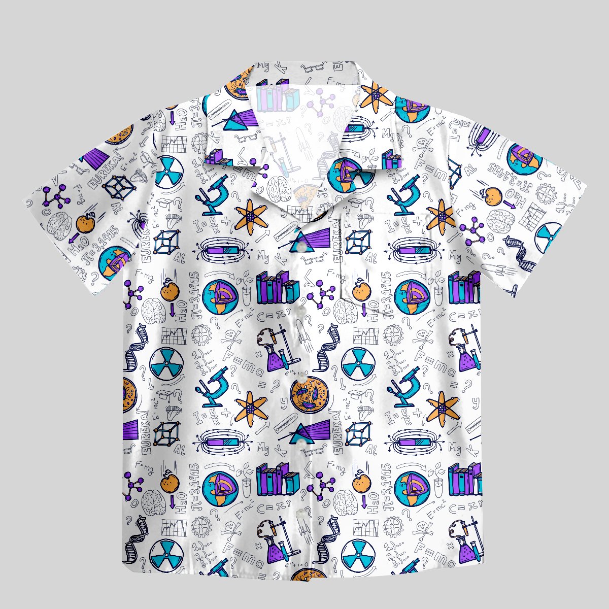 Science Lab Button Up Pocket Shirt - Geeksoutfit