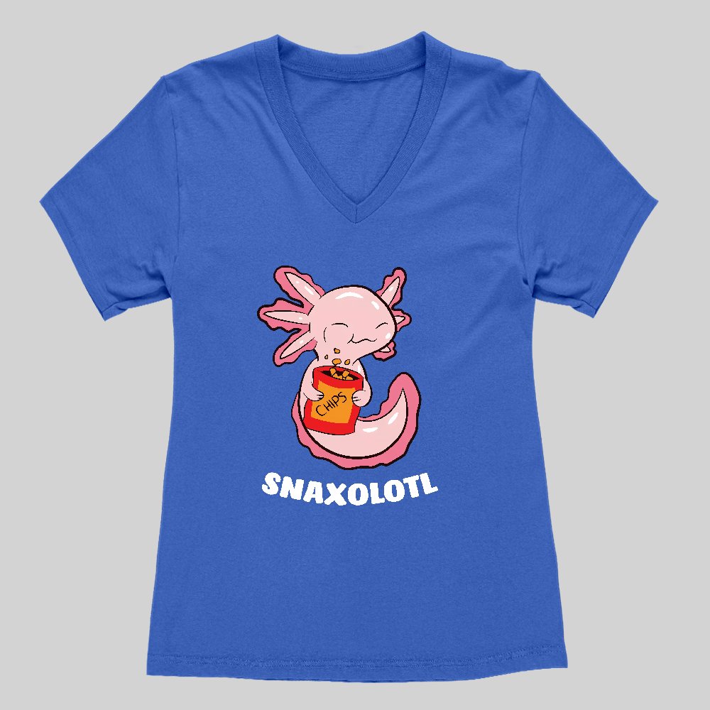 Snaxolotl Women's V-Neck T-shirt - Geeksoutfit
