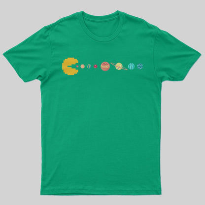 Solar System Eating Game T-Shirt - Geeksoutfit