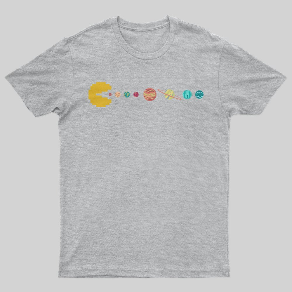 Solar System Eating Game T-Shirt - Geeksoutfit