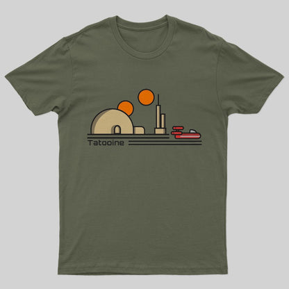 Tatooine Travel Poster T-Shirt - Geeksoutfit