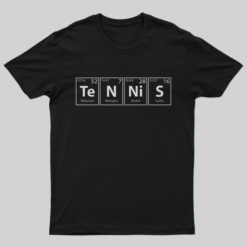 Tennis (Te-N-Ni-S) Periodic Elements T-Shirt - Geeksoutfit