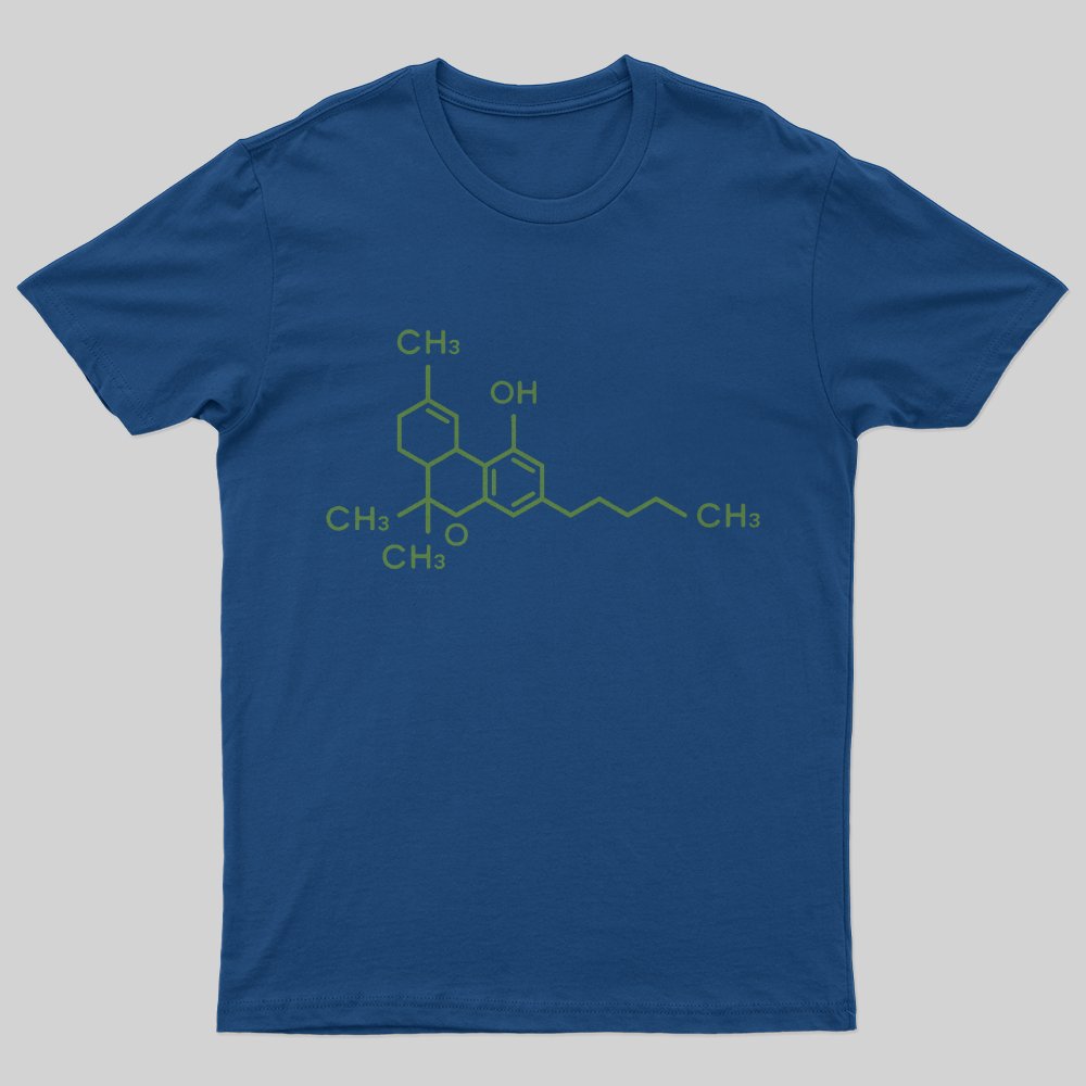 THC 420 Chemical Molecular Structure T-Shirt - Geeksoutfit