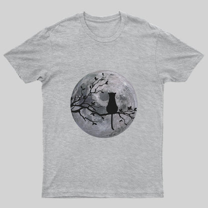 The Cat and the Moon T-Shirt - Geeksoutfit