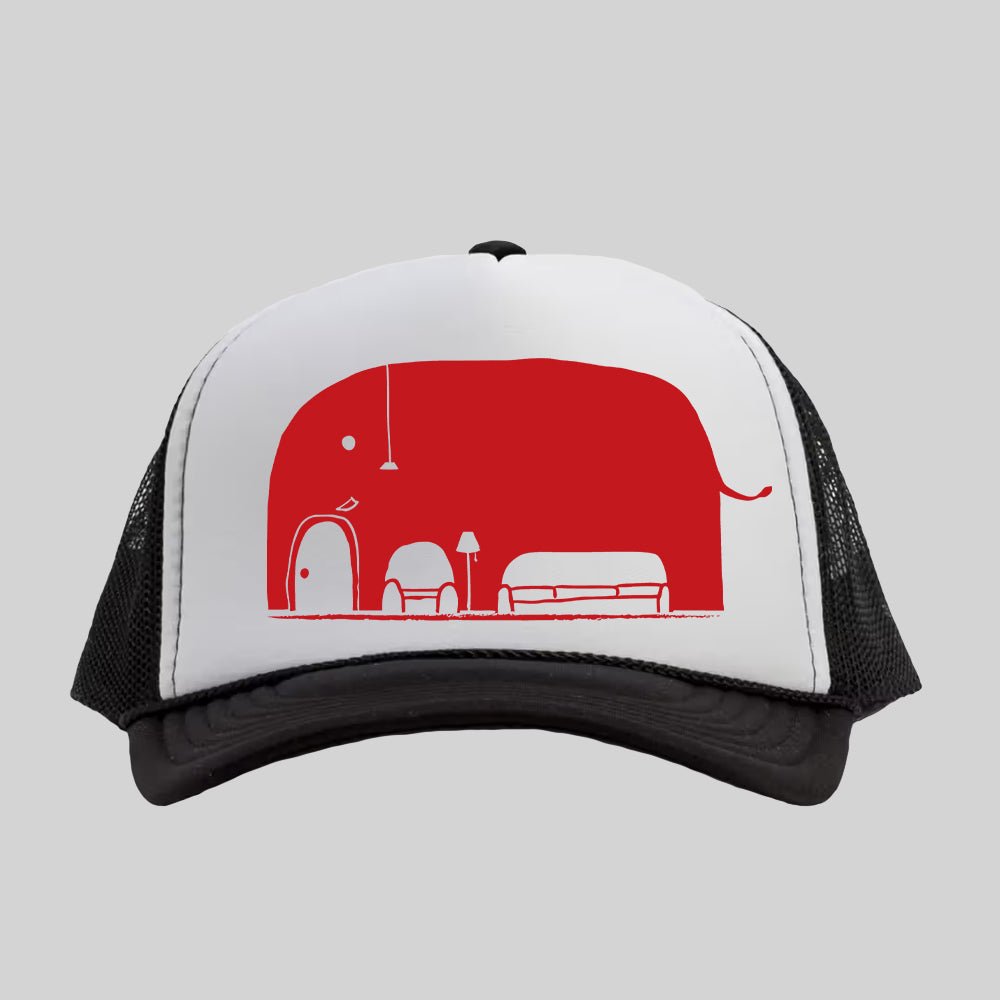 The Elephant in The Room Trucker Hat - Geeksoutfit