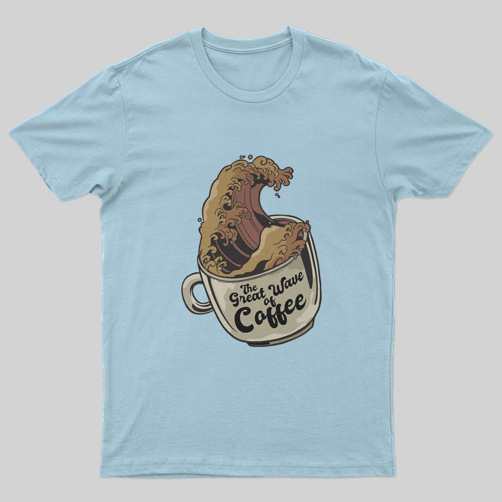 The Great Wave Of Coffee T-Shirt - Geeksoutfit