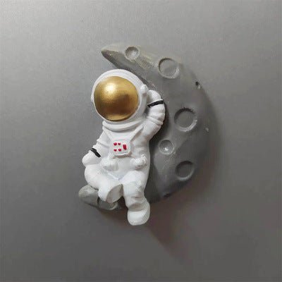 The Space Planet and Astronaut Magnetic Sticker - Geeksoutfit