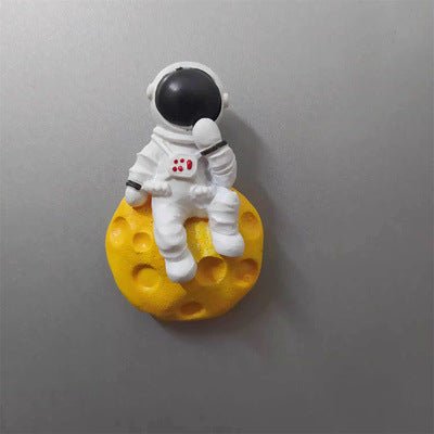 The Space Planet and Astronaut Magnetic Sticker - Geeksoutfit