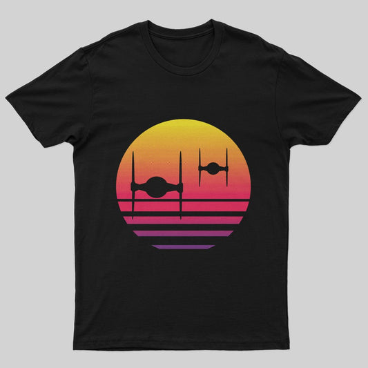 Tie Fighter Sunset T-Shirt - Geeksoutfit