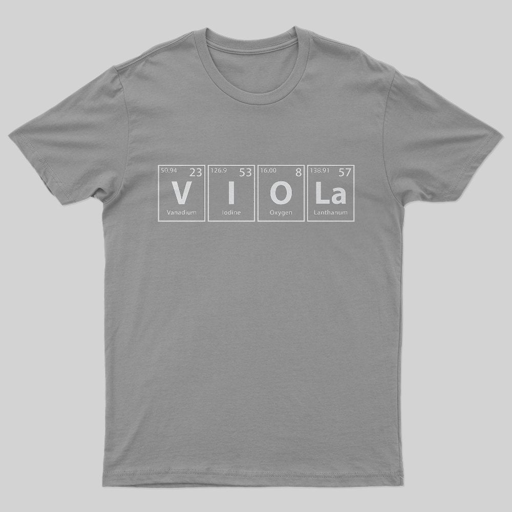 Viola (V-I-O-La) Periodic Elements T-Shirt - Geeksoutfit