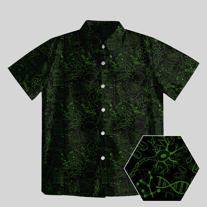 Virus Dark Green Button Up Pocket Shirt - Geeksoutfit
