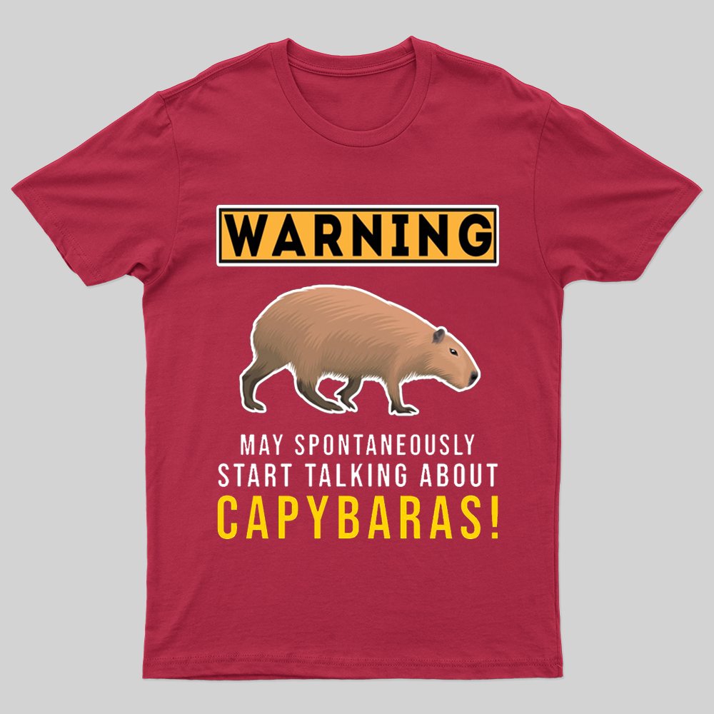 Warning Capybara T-shirt - Geeksoutfit