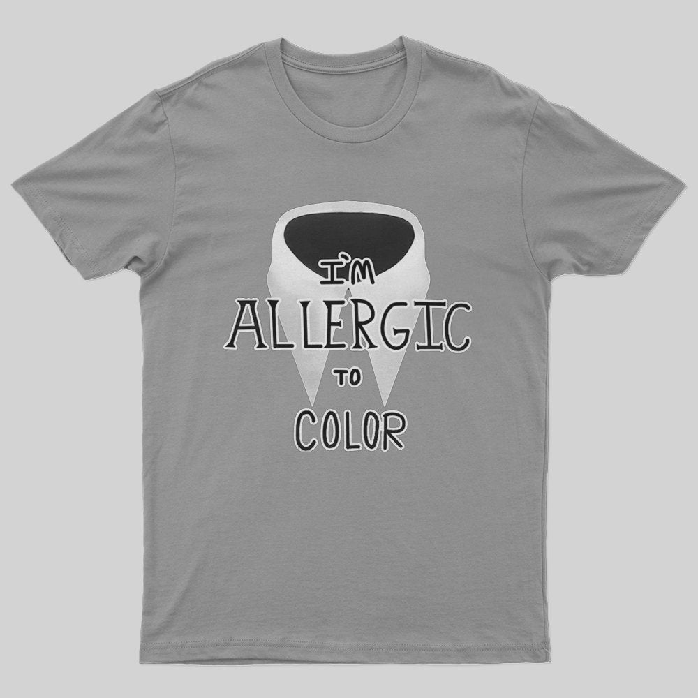 Wednesday I__ Allergic To Color T-Shirt - Geeksoutfit