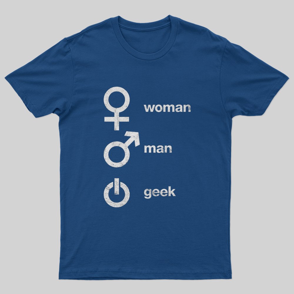 Woman, Man, Geek Symbols T-Shirt - Geeksoutfit