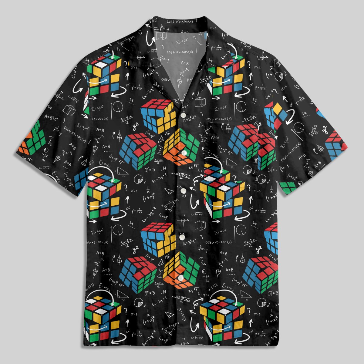 Wonderful Formula and Magic Cube Button Up Pocket Shirt - Geeksoutfit